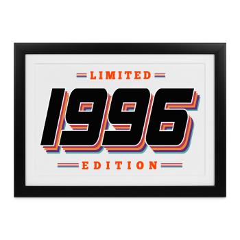 30. Geburtstag Limited Edition Jahrgang 1996 - Gerahmtes Poster (37 × 27 cm) - Schwarz - Vorne