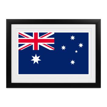 Australia Flag Classic Frame - Gerahmtes Poster (37 × 27 cm) - Schwarz - Vorne