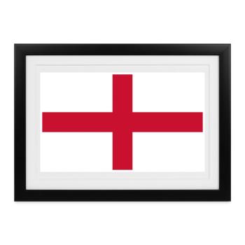 England Flag Classic Frame - Gerahmtes Poster (37 × 27 cm) - Schwarz - Vorne