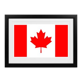 Canada Flag Classic Frame - Gerahmtes Poster (37 × 27 cm) - Schwarz - Vorne