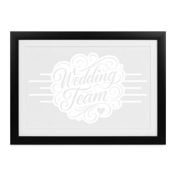 Hochzeit Team - Gerahmtes Poster (37 × 27 cm) - Schwarz - Vorne