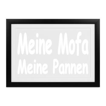 Mofa - Gerahmtes Poster (37 × 27 cm) - Schwarz - Vorne