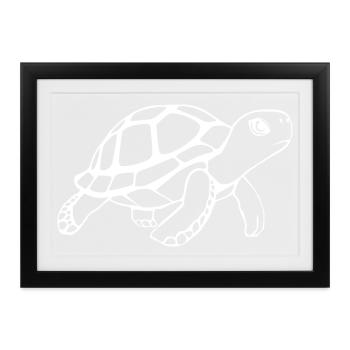Schildkröten Schildkröten - Gerahmtes Poster (37 × 27 cm) - Schwarz - Vorne