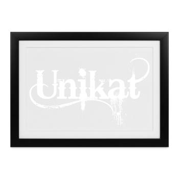 Unikat Einzigartig Individuell Selbstwert Unique - Gerahmtes Poster (37 × 27 cm) - Schwarz - Vorne
