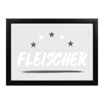 Fleischer Beruf - Gerahmtes Poster (37 × 27 cm) - Schwarz - Vorne