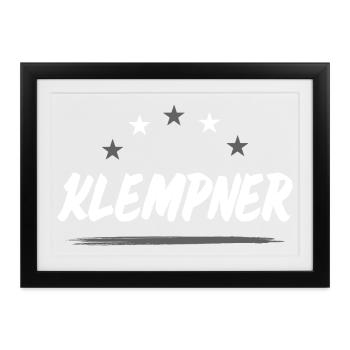 Klempner Beruf - Gerahmtes Poster (37 × 27 cm) - Schwarz - Vorne