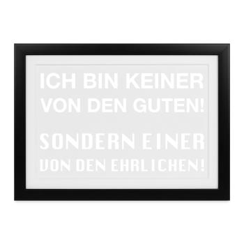 Meinung Ehrlich Mimimi Spruch - Gerahmtes Poster (37 × 27 cm) - Schwarz - Vorne
