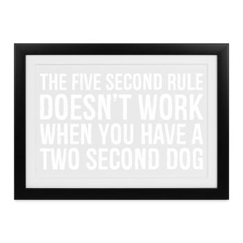 the five second rule doesn't work when you have - Gerahmtes Poster (37 × 27 cm) - Schwarz - Vorne