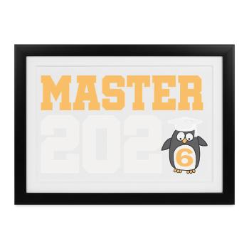Master 2026 Abschluss Promotion Sponsion - Gerahmtes Poster (37 × 27 cm) - Schwarz - Vorne