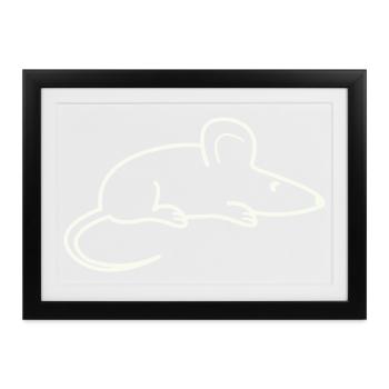 Maus Tier - Gerahmtes Poster (37 × 27 cm) - Schwarz - Vorne