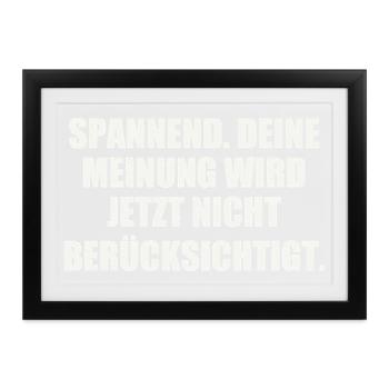 Sarkasmus Geschenkidee - Gerahmtes Poster (37 × 27 cm) - Schwarz - Vorne