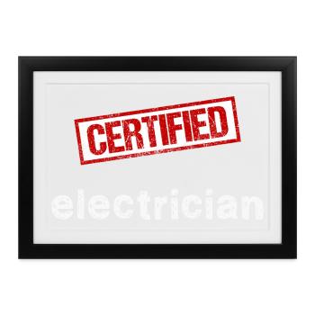 Elektriker - Gerahmtes Poster (37 × 27 cm) - Schwarz - Vorne