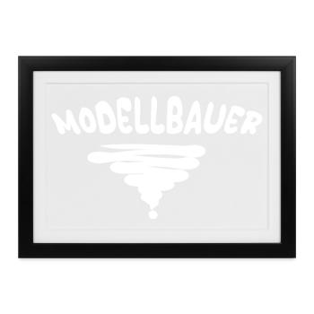 Modellbauer als Beruf - Gerahmtes Poster (37 × 27 cm) - Schwarz - Vorne