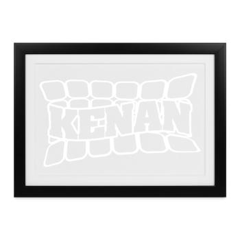 Name Kenan - Gerahmtes Poster (37 × 27 cm) - Schwarz - Vorne