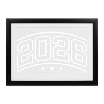 2026 Element - Gerahmtes Poster (37 × 27 cm) - Schwarz - Vorne