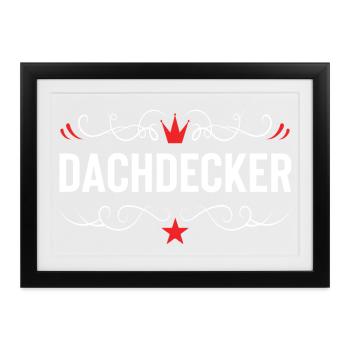 Dachdecker Beruf - Gerahmtes Poster (37 × 27 cm) - Schwarz - Vorne
