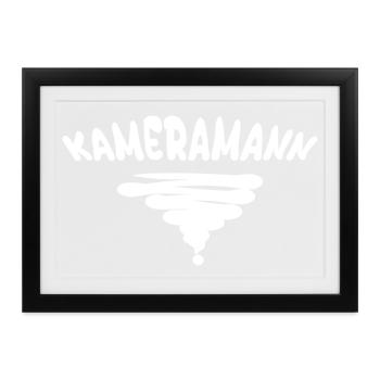 Kameramann als Style - Gerahmtes Poster (37 × 27 cm) - Schwarz - Vorne