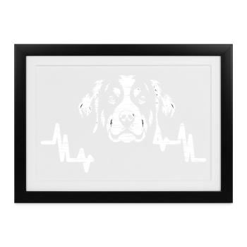Berner Sennenhund - Farm Dog Roots Sofa Career - Gerahmtes Poster (37 × 27 cm) - Schwarz - Vorne