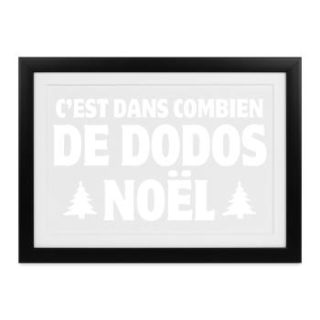 Weihnachten, Weihnachtsfeiern, Frohe Feiertage, Weihnachtsmann - Gerahmtes Poster (37 × 27 cm) - Schwarz - Vorne