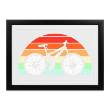 E-Bike EBike E Bike - Gerahmtes Poster (37 × 27 cm) - Schwarz - Vorne