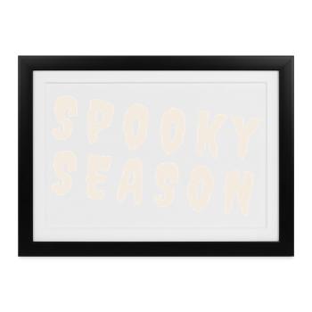 Spooky Season – Halloween Typography Design - Gerahmtes Poster (37 × 27 cm) - Schwarz - Vorne