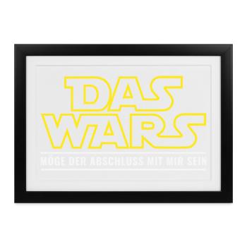 Abschluss Das Wars Möge der Abschluss mit mir sein - Gerahmtes Poster (37 × 27 cm) - Schwarz - Vorne