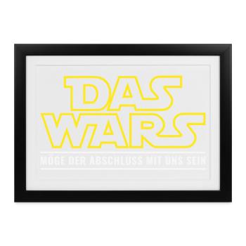 Abschluss Das wars Möge der Abschluss mit uns sein - Gerahmtes Poster (37 × 27 cm) - Schwarz - Vorne