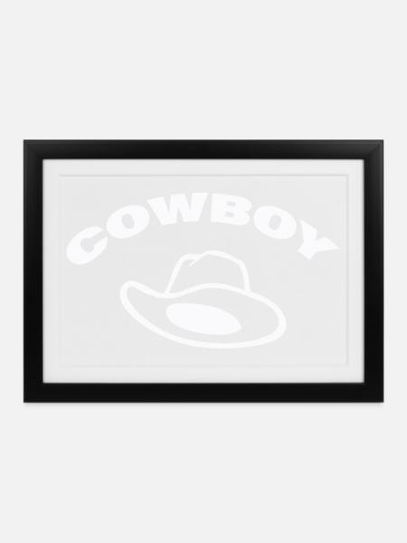 COWBOY - Gerahmtes Poster (37 × 27 cm) - Schwarz