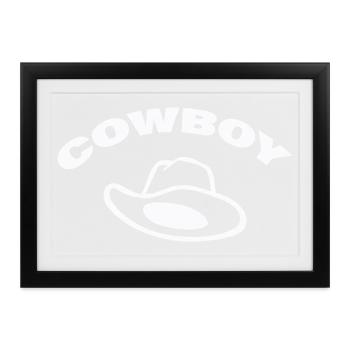 COWBOY - Gerahmtes Poster (37 × 27 cm) - Schwarz - Vorne