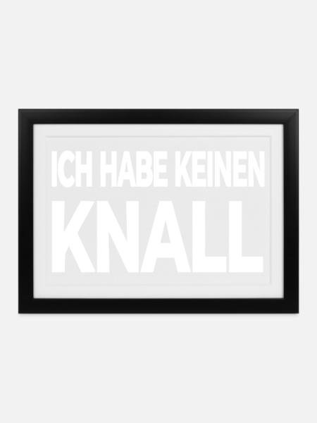 Knall - Gerahmtes Poster (37 × 27 cm) - Schwarz