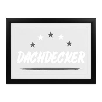 Dachdecker Beruf - Gerahmtes Poster (37 × 27 cm) - Schwarz - Vorne
