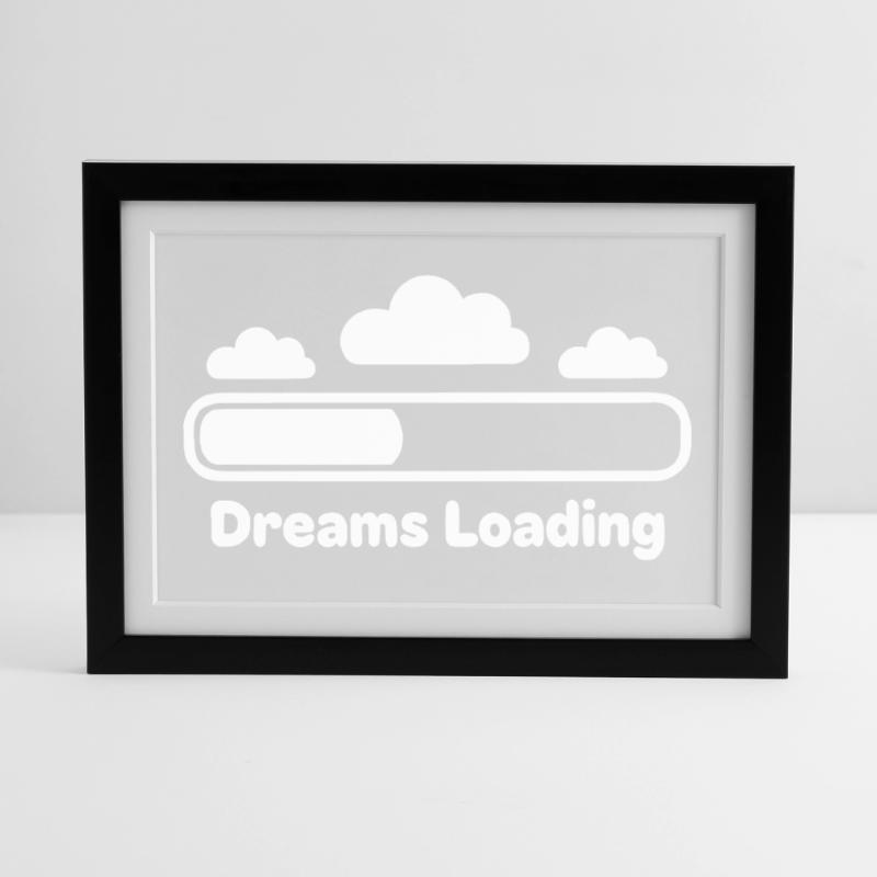 Dreams Loading Cloud Progress Framed poster (37 × 27 cm)