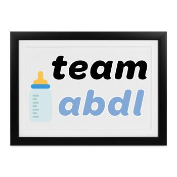 Team ABDL - Gerahmtes Poster (37 × 27 cm) - Schwarz - Vorne