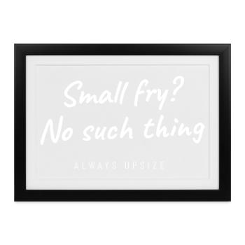 Pommes Imbiss Snack Pommes Frites Lustig Kartoffel - Gerahmtes Poster (37 × 27 cm) - Schwarz - Vorne