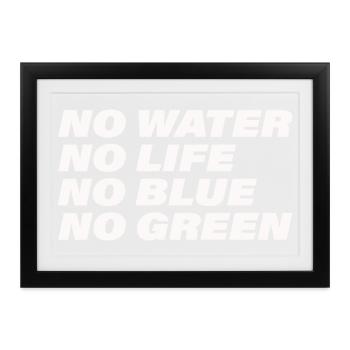 WATER - Gerahmtes Poster (37 × 27 cm) - Schwarz - Vorne