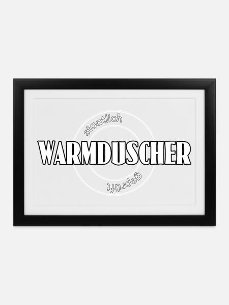 Warmduscher - Gerahmtes Poster (37 × 27 cm) - Schwarz