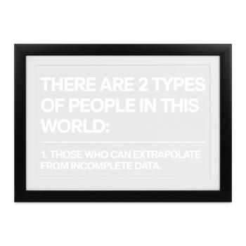 Statistik Analyse Data Science Extrapolation - Gerahmtes Poster (37 × 27 cm) - Schwarz - Vorne