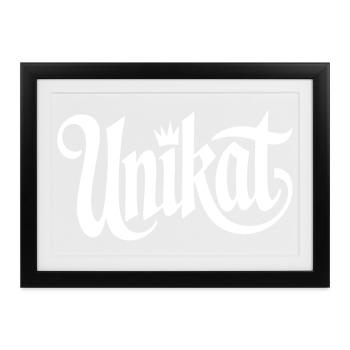 Unikat Einzigartig Individuell Selbstwert Unique - Gerahmtes Poster (37 × 27 cm) - Schwarz - Vorne