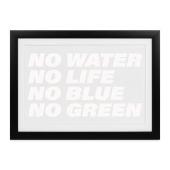 WATER - Gerahmtes Poster (37 × 27 cm) - Schwarz - Vorne