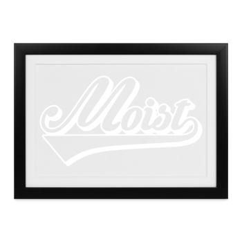 Mobiz Retro Script Logo - Gerahmtes Poster (37 × 27 cm) - Schwarz - Vorne