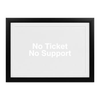 No Ticket No Support Informatiker IT Administrator - Gerahmtes Poster (37 × 27 cm) - Schwarz - Vorne