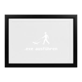 Lustige Admin Geschenke Sys Admin Dev Ops - Gerahmtes Poster (37 × 27 cm) - Schwarz - Vorne
