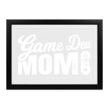 Game Dev Mom - Gerahmtes Poster (37 × 27 cm) - Schwarz - Vorne