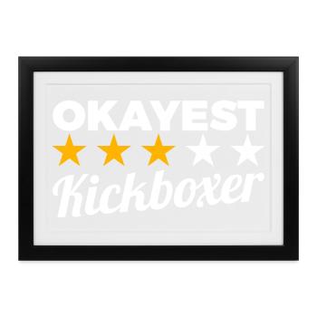 Durchschnittlicher Kickboxer - Gerahmtes Poster (37 × 27 cm) - Schwarz - Vorne