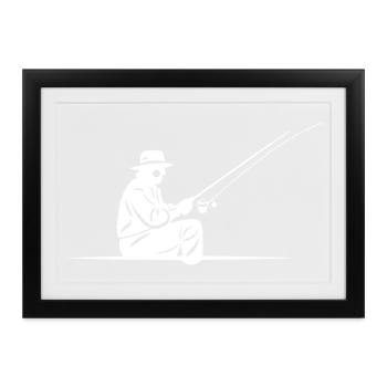 Fischer - Gerahmtes Poster (37 × 27 cm) - Schwarz - Vorne