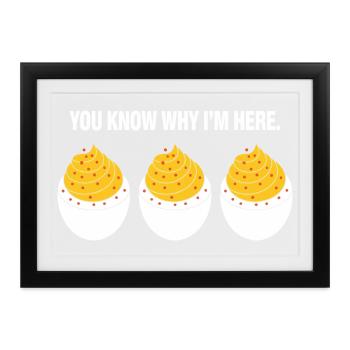 Gefüllte Eier - Gerahmtes Poster (37 × 27 cm) - Schwarz - Vorne