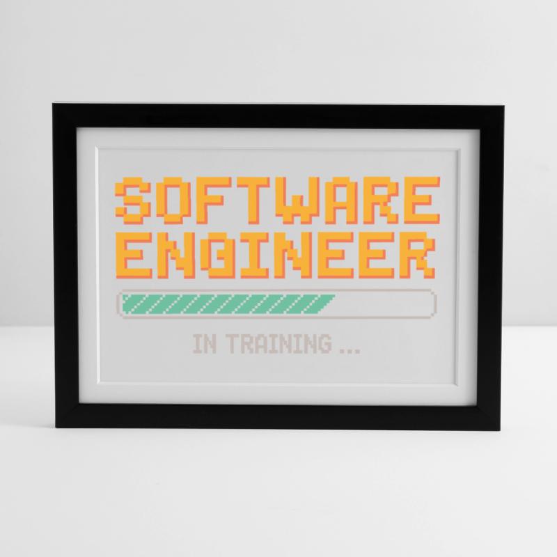 Software Developer in Training Debugging Humor Framed poster (37 × 27 cm)
