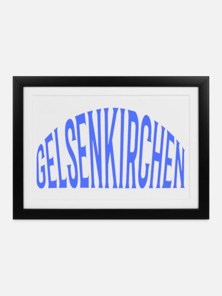 Gelsenkirchen - Gerahmtes Poster (37 × 27 cm) - Schwarz