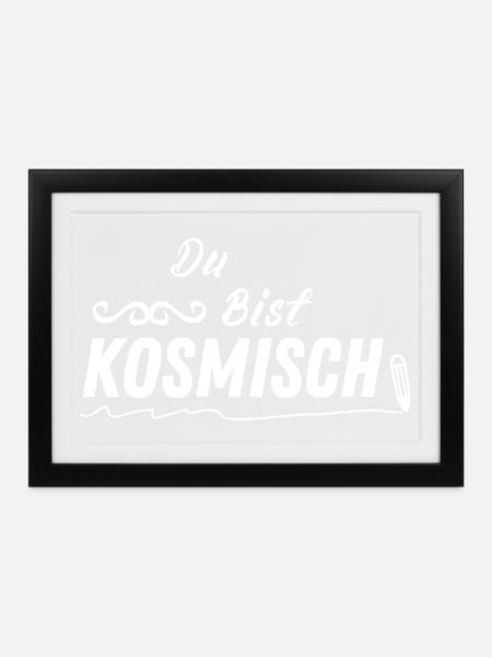 KOSMISCH – Spirituelles Geschenk Mode - Gerahmtes Poster (37 × 27 cm) - Schwarz