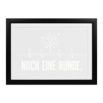 Noch Eine Runde Herzschlag Baum - Gerahmtes Poster (37 × 27 cm) - Schwarz - Vorne
